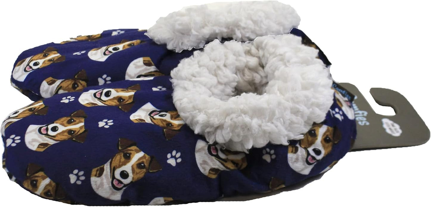 Jack Russell Terrier Lovers Super Soft Slippers - Jack Russell Terrier Gifts - Cozy House Slippers - Non Skid Bottom - One Size Fits Most - Sherpa Slipper - Pet Lover Gifts For Men And Women