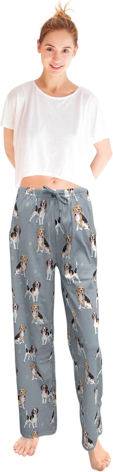 Beagle Dog lovers Pajama-Pants-Unisex-one size fits most-Premium Quality