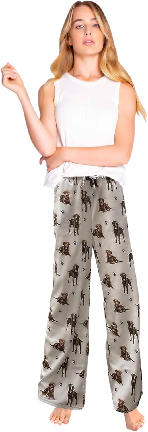 Chocolate Lab Dog Lovers Unisex Cotton PJ Bottoms – Super Soft and Comfortable – men and women
