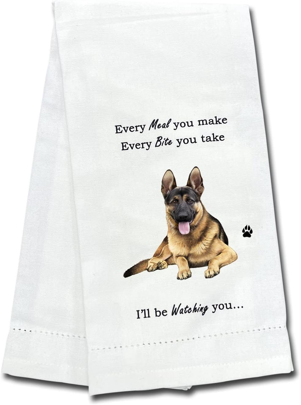 German Shepherd Dog Lovers Kitchen Towel - Soft Highly Absorbent-Dish Towels - Tea Towels - Reusable - Quick Drying - 100% Natural Cotton