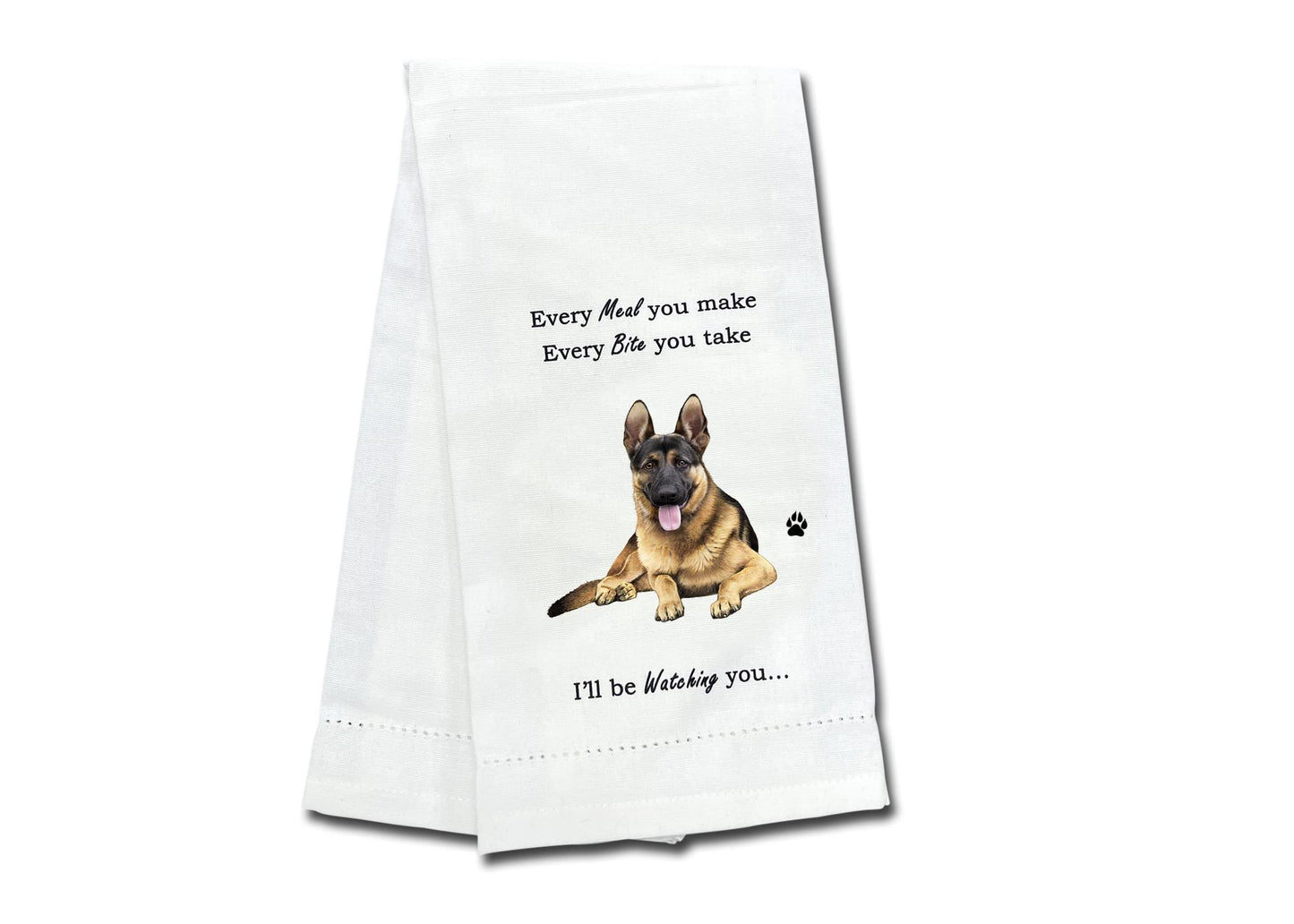 German Shepherd Dog Lovers Kitchen Towel - Soft Highly Absorbent-Dish Towels - Tea Towels - Reusable - Quick Drying - 100% Natural Cotton