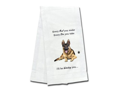 German Shepherd Dog Lovers Kitchen Towel - Soft Highly Absorbent-Dish Towels - Tea Towels - Reusable - Quick Drying - 100% Natural Cotton