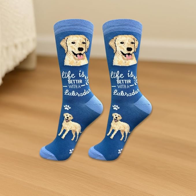 Yellow lab Dog lovers Socks, Unisex,Fits in most,Premium Quality,Great Gift