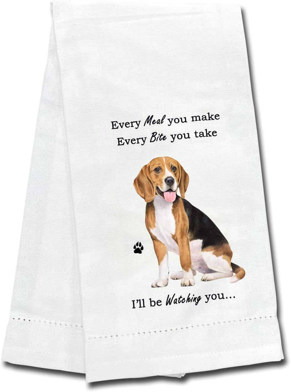 Beagle Dog Lovers Kitchen Towel - Soft Highly Absorbent - Beagle Gifts - Dish Towels for Washing Dishes - Tea Towels - Reusable - Quick Drying - 100% Natural Cotton - Towels for Pet Lovers