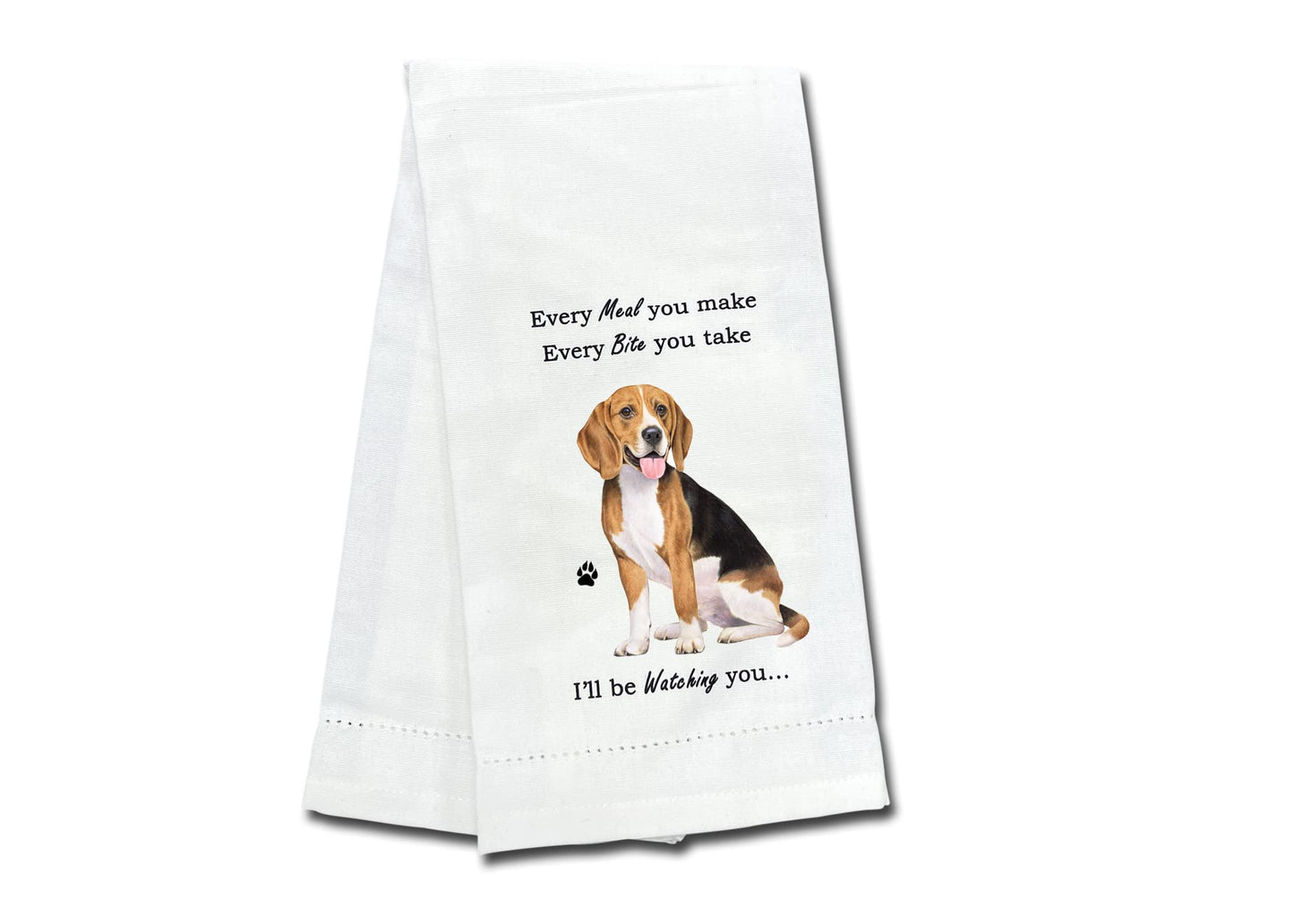 Beagle Dog Lovers Kitchen Towel - Soft Highly Absorbent - Beagle Gifts - Dish Towels for Washing Dishes - Tea Towels - Reusable - Quick Drying - 100% Natural Cotton - Towels for Pet Lovers