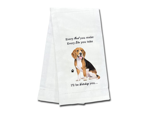 Beagle Dog Lovers Kitchen Towel - Soft Highly Absorbent - Beagle Gifts - Dish Towels for Washing Dishes - Tea Towels - Reusable - Quick Drying - 100% Natural Cotton - Towels for Pet Lovers