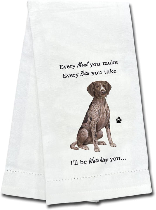 Weimaraner Kitchen Towels - Soft, Highly Absorbent - Weimaraner Gifts - Dish & Tea Towels - Reusable, Quick Drying - 100% Natural Cotton