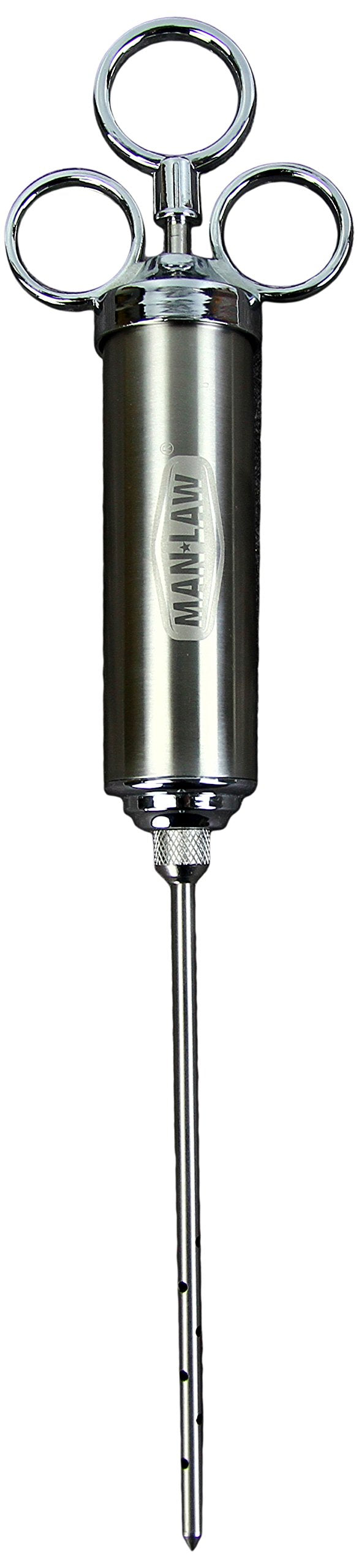 Man Law BBQ Products Man-INJ Basting/Seasoning Series 2.0 Ounce Marinade Injector-Stainless Steel, One Size