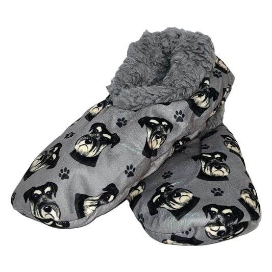SCHNAUZER Dog Lovers Cozy ,unisex Slipper, one size fits most,Sherpa, Non skid Bottom
