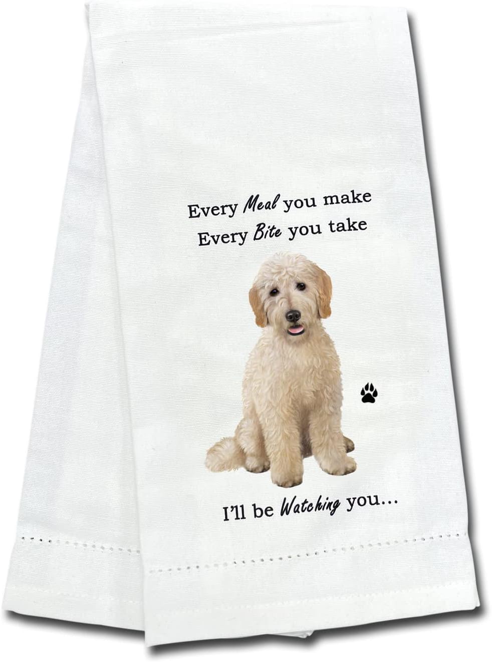 Goldendoodle Kitchen Towel - Soft Highly Absorbent - Goldendoodle Gifts - Dish Towels for Washing Dishes - Tea Towels - Reusable - Quick Drying - 100% Natural Cotton - Towels For Pet Lovers