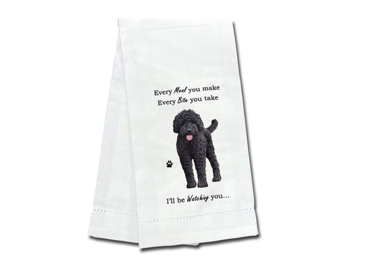 DARK LABRADOODLE Kitchen Towel - Soft Highly Absorbent - Dish Towels for Washing Dishes - Tea Towels - Reusable - Quick Drying - 100% Natural Cotton