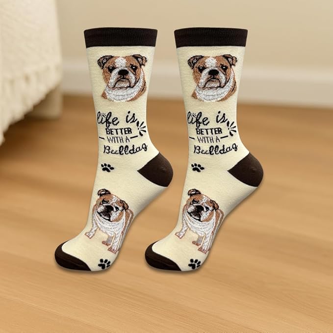Bulldog dog lovers socks,One size fits most,Unisex, All season, Premium quality