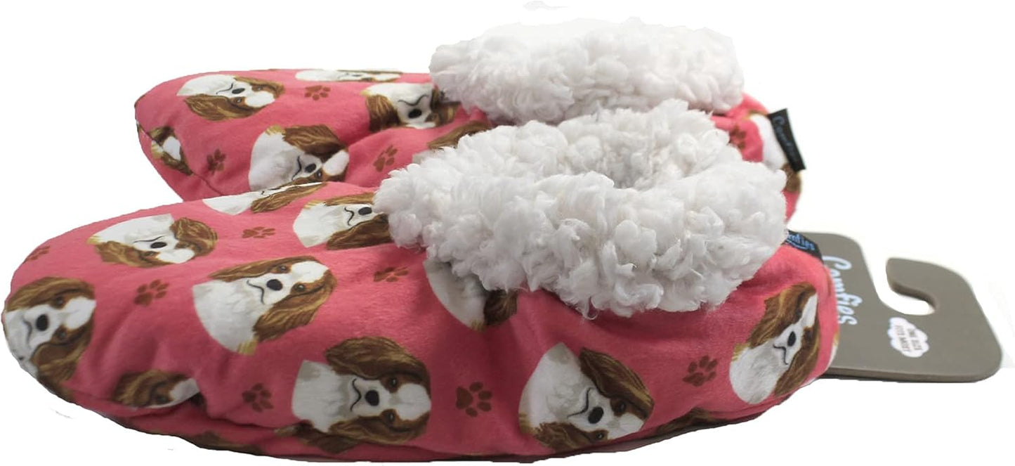 Cavalier King Charles Dog Lovers Super Soft Women’s Slippers -Unisex One Size Fits Most - Cozy House Slippers - Non Skid Bottom - perfect for Cavalier King Charles gifts
