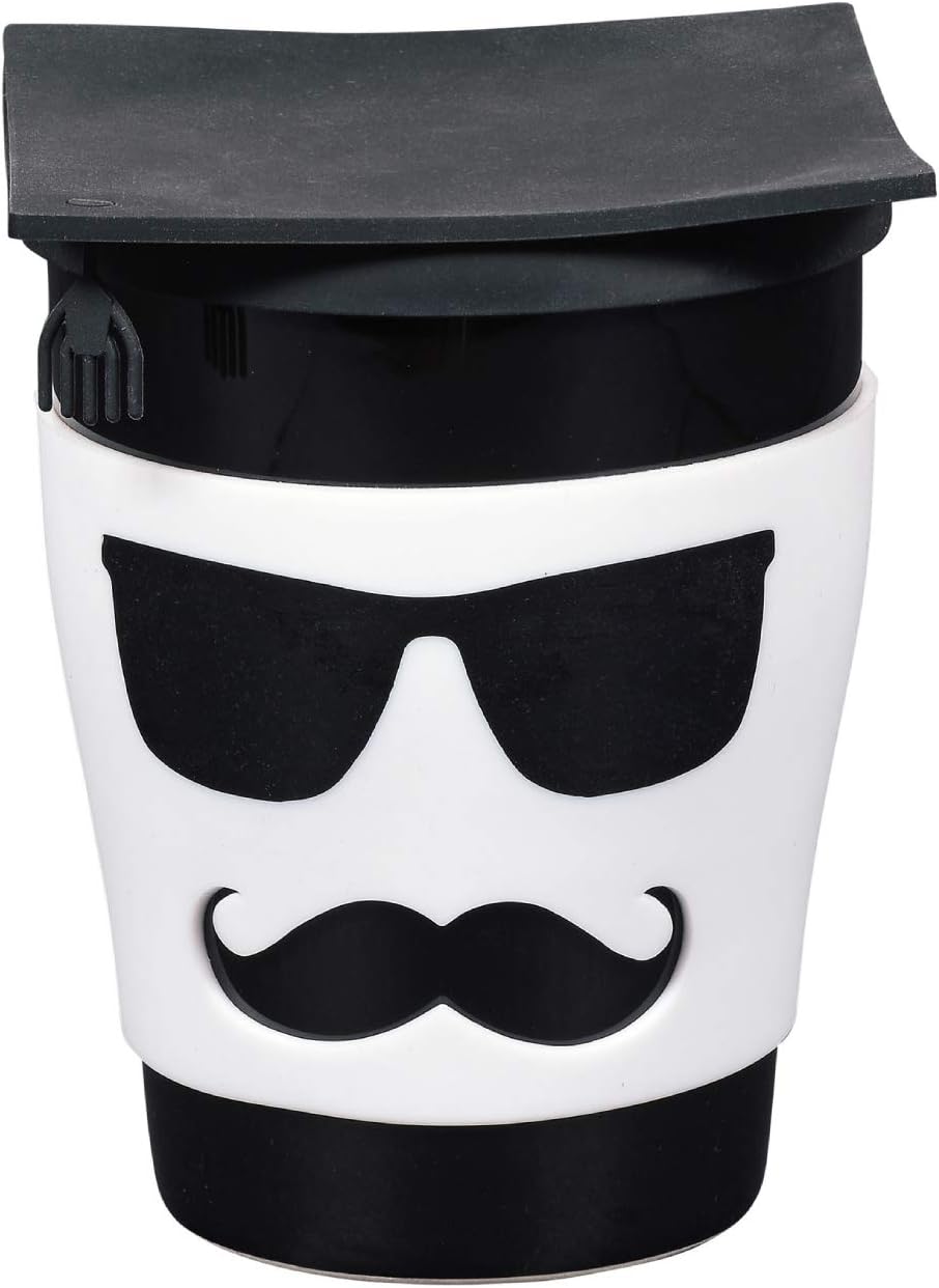 Enesco Our Name is Mud Graduation Male Travel Coffee Mug and Lid Set, 12 Ounce, Multicolor