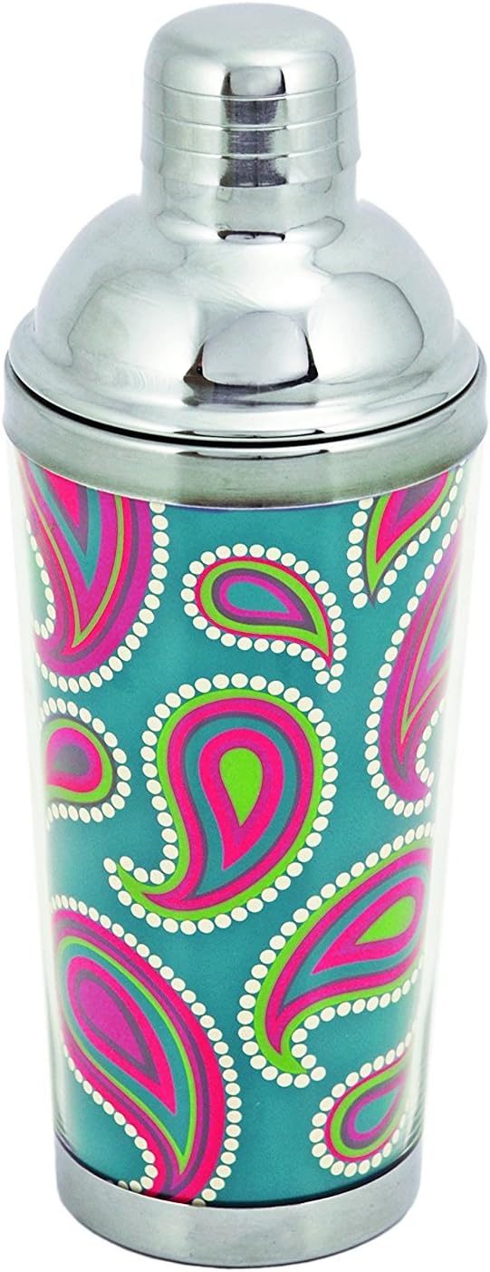 True Spirit Mixing, 16 oz Disco Cocktail Shaker, Bright Patterns