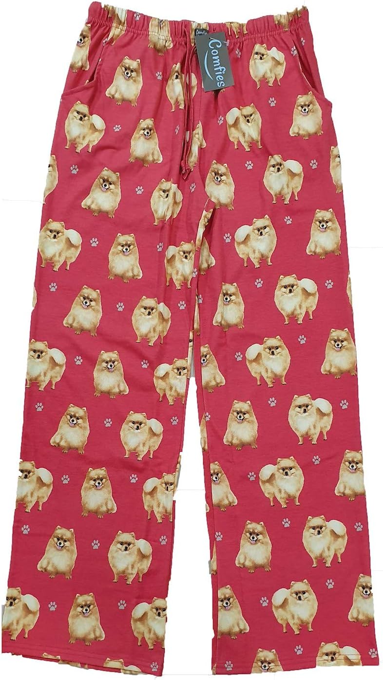 E & S Imports Women's Pomeranian Dog Lounge Pants - Pajama Pants Pajama Bottoms