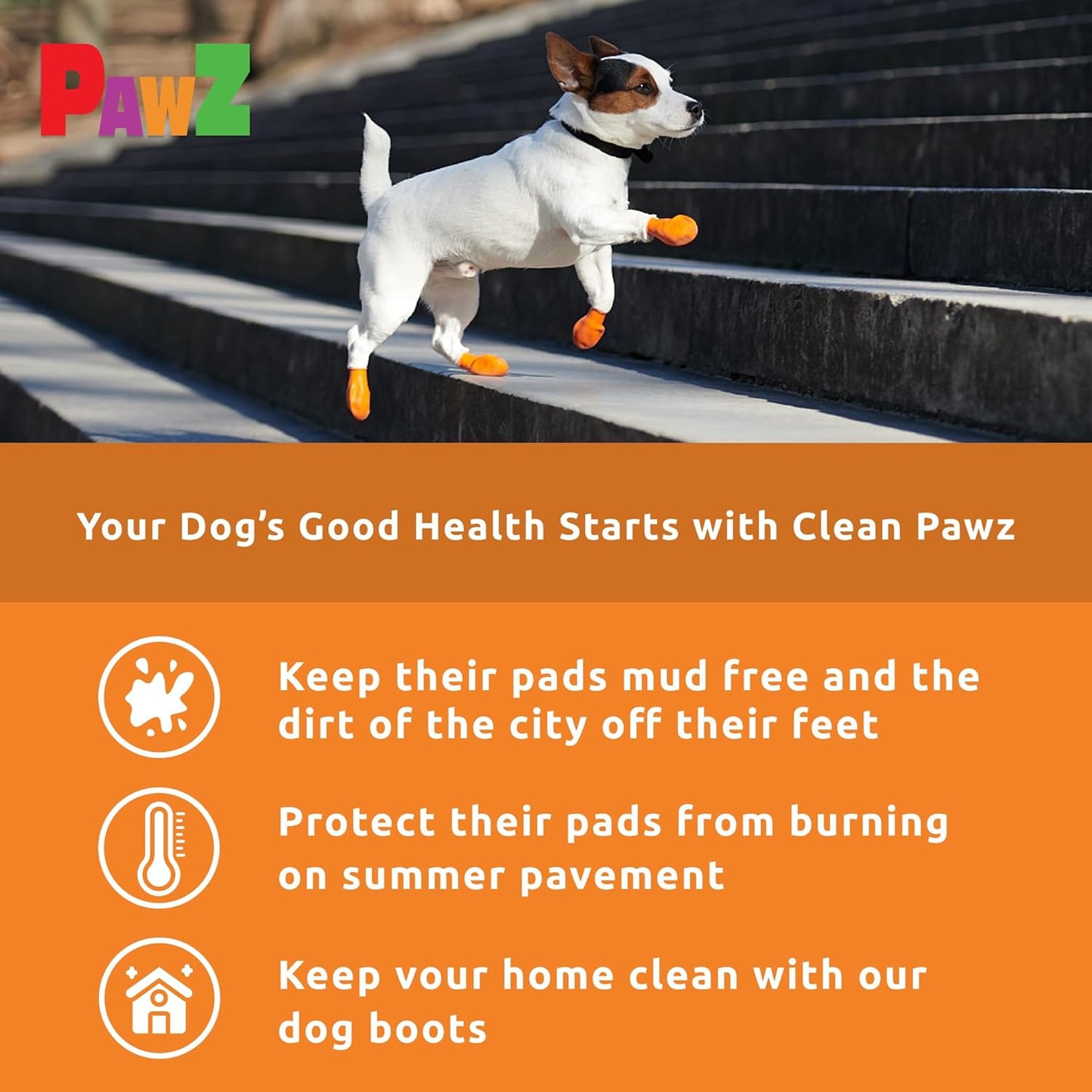 PawZ Rubber Dog Boots for Paws up to 2", 12 Pack - All-Weather Dog Booties for Hot Pavement, Snow, Mud, and Rain - Waterproof, Anti Slip Dog Socks - X-Small, Black