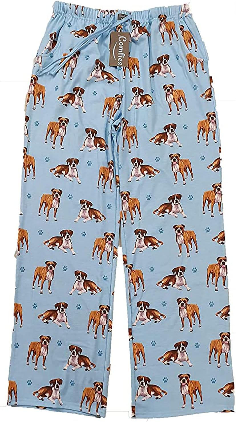 Boxer Unisex Lightweight Cotton Blend Pajama Bottoms – Super Soft and Comfortable – Perfect for Boxer Gifts