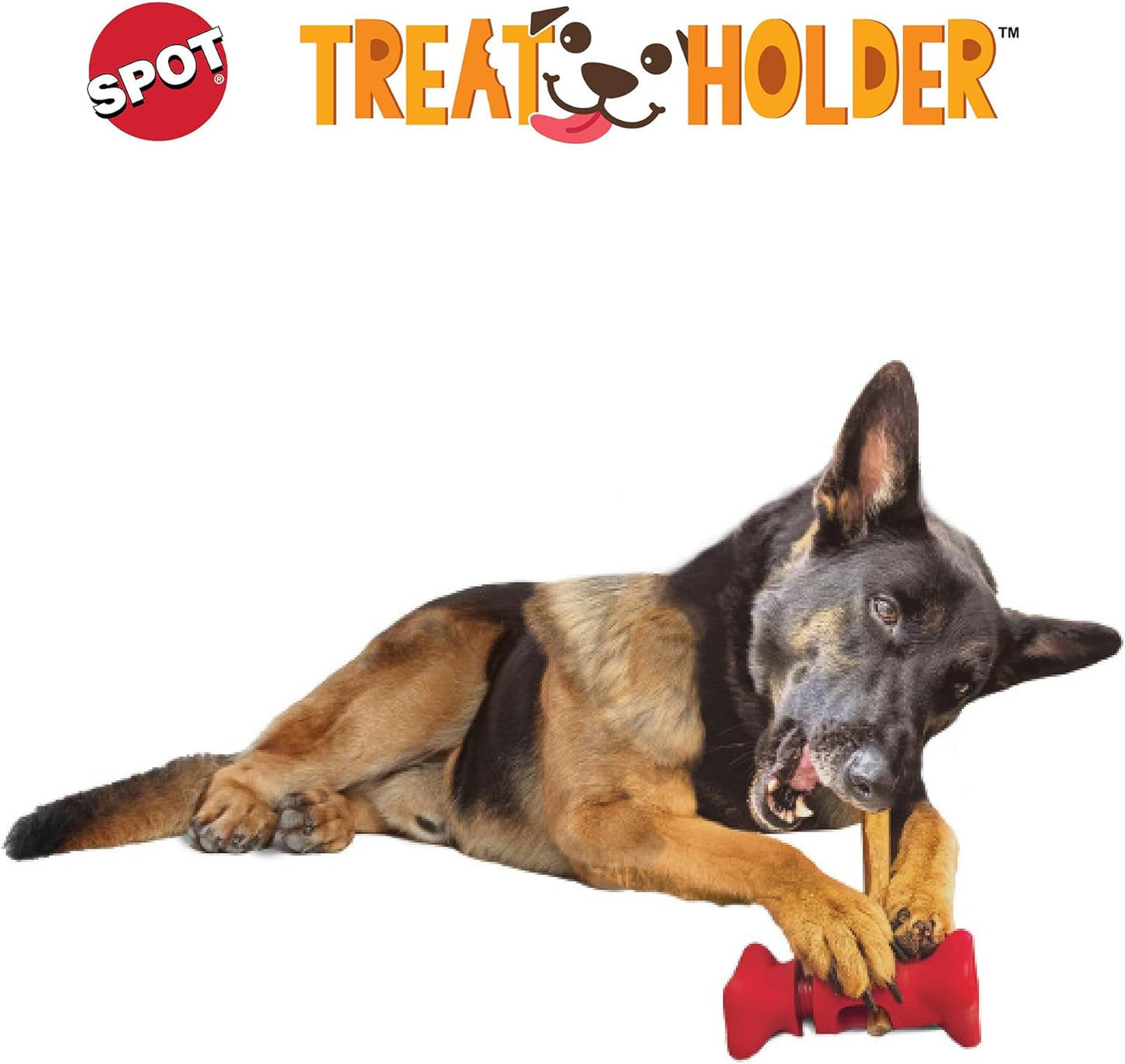 SPOT Treat Holder- Safety Device Bully Stick Holder & Yak Cheese Holder for Medium and Large Dogs, to Help Prevent Choking, 6in