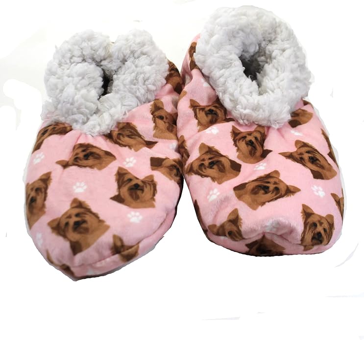 Yorkie Super Soft Slippers - One Size Fits Most - Cozy House Slippers - Non Skid Bottom - perfect for Yorkie gifts