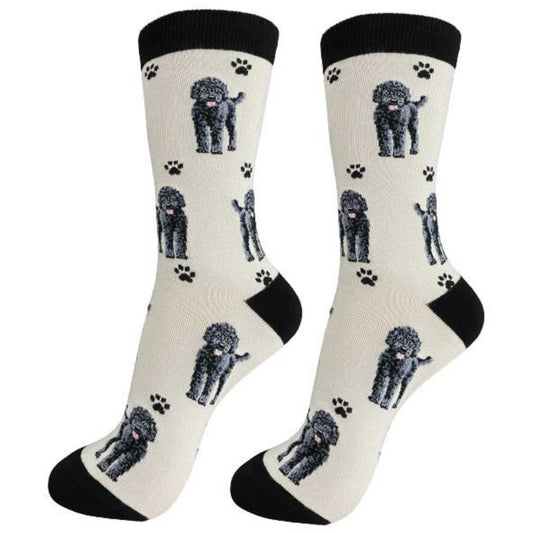 Black Labradoodle Dogs Lovers Socks - All Season - One Size Fits Most - Unisex