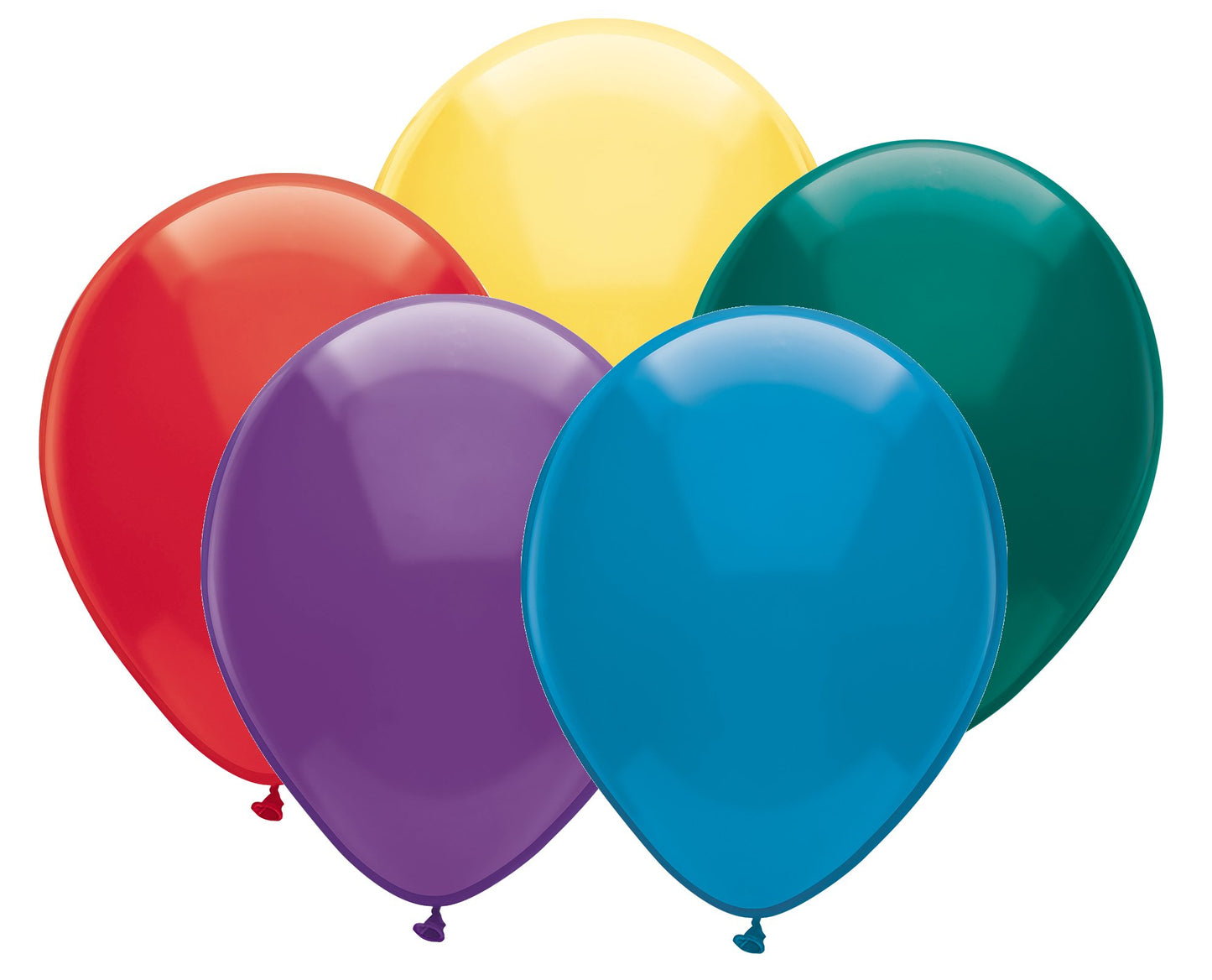 12-Inch Latex Balloons,Air/ Helium, 100-Count, Royal Rich Assortment.USA made