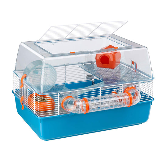 Ferplast Duna Fun Hamster Cage | Multi-Tier Hamster Cage includes ALL Accessories | 21.65L x 18.5W x 14.76H Inches