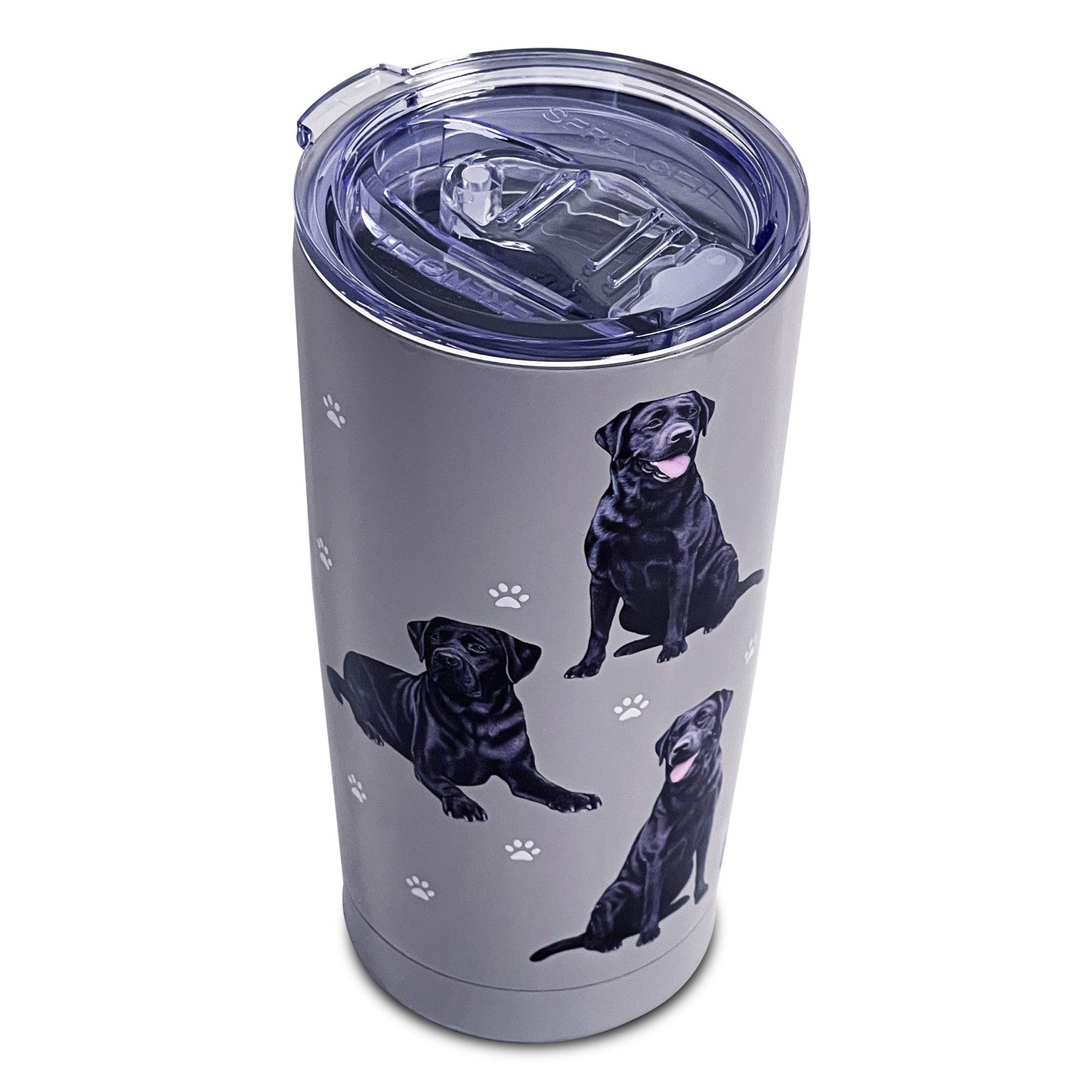 Black Labrador Dog lovers Tumbler  20 Oz. Stainless Steel, Vacuum Insulated with Spill Proof Lid - 3D Print - For Hot or Cold Drinks