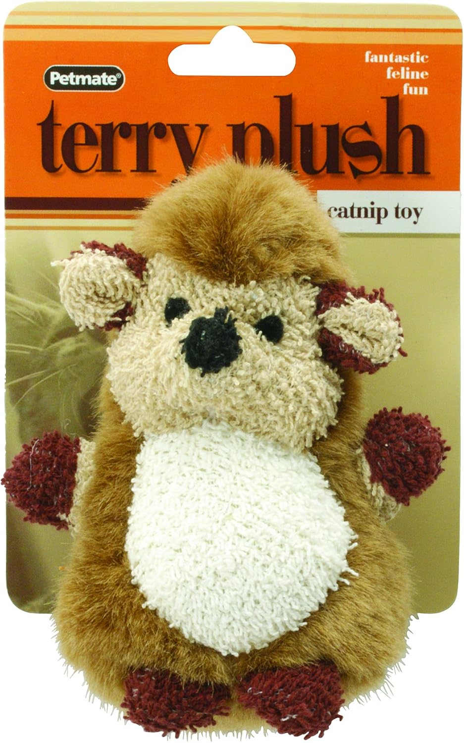 Petmate Booda Catnip Terry Hedgehog Toy, Multicolor