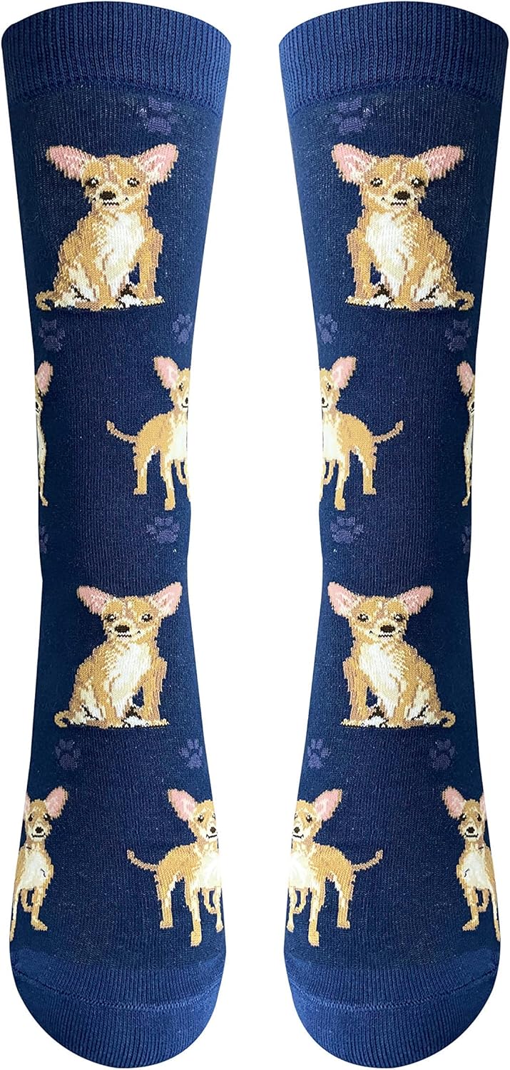 Chihuahua Tan Fawn Dog Lover Socks - All Season - One Size Fits Most – Unisex