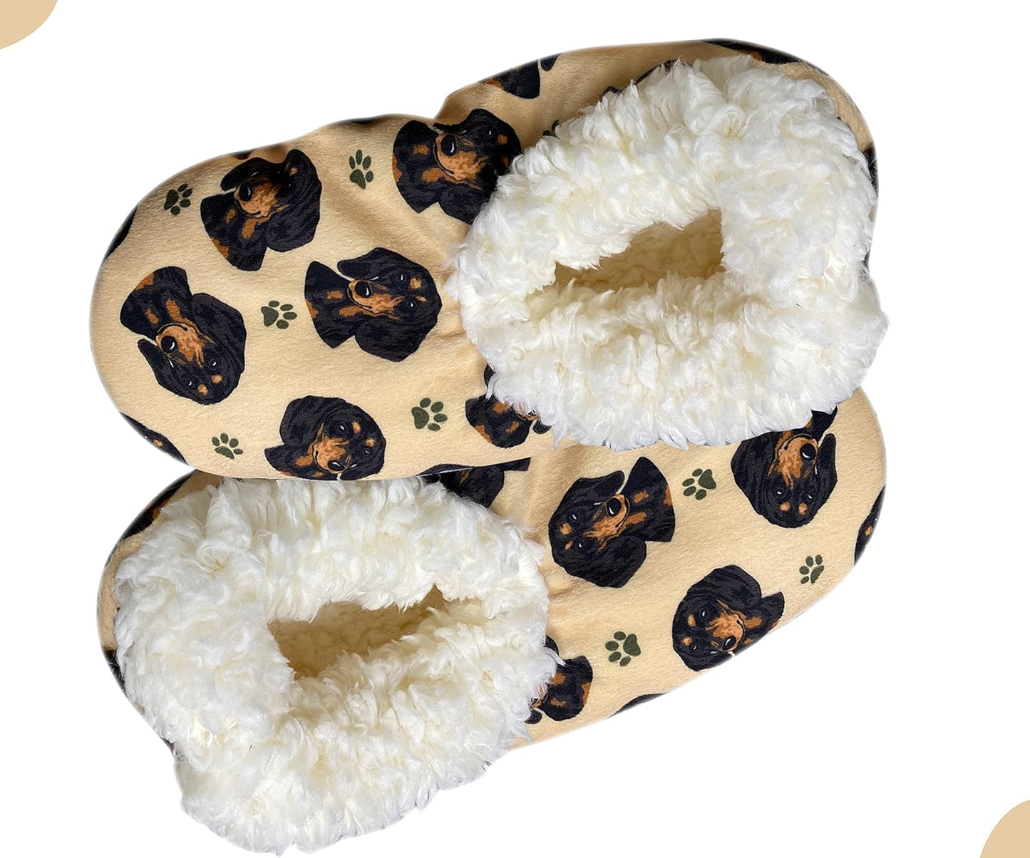 Dachshund black Lovers Soft Slippers - One Size Fits Most - Cozy House Slippers - Non Skid Bottom