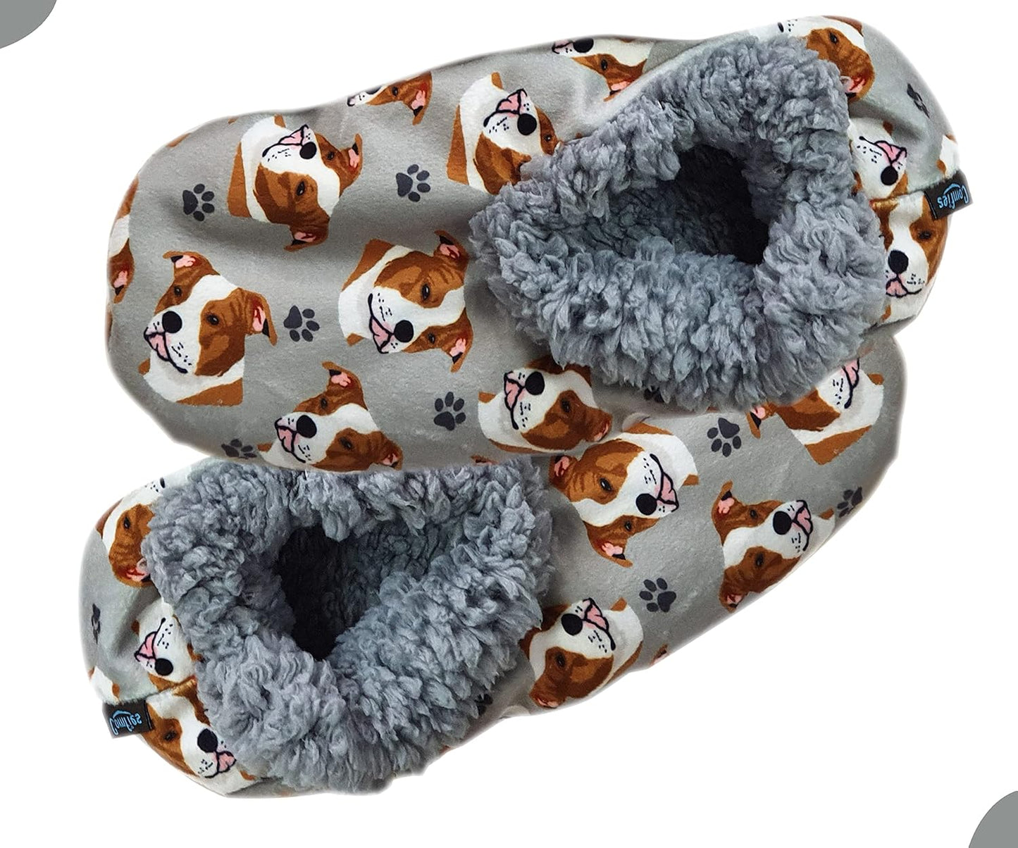 Pit Bull  Dog Lovers Super Soft Slippers - Pit Bull Gifts - Cozy House Slippers - Non Skid Bottom - One Size Fits Most - Sherpa slipper - Pet Lover Gifts For Men And Women