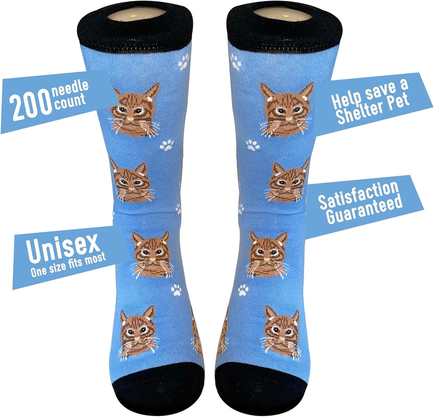 Tabby Cat Breed Socks Unisex Sock Daddy by E&S Pets