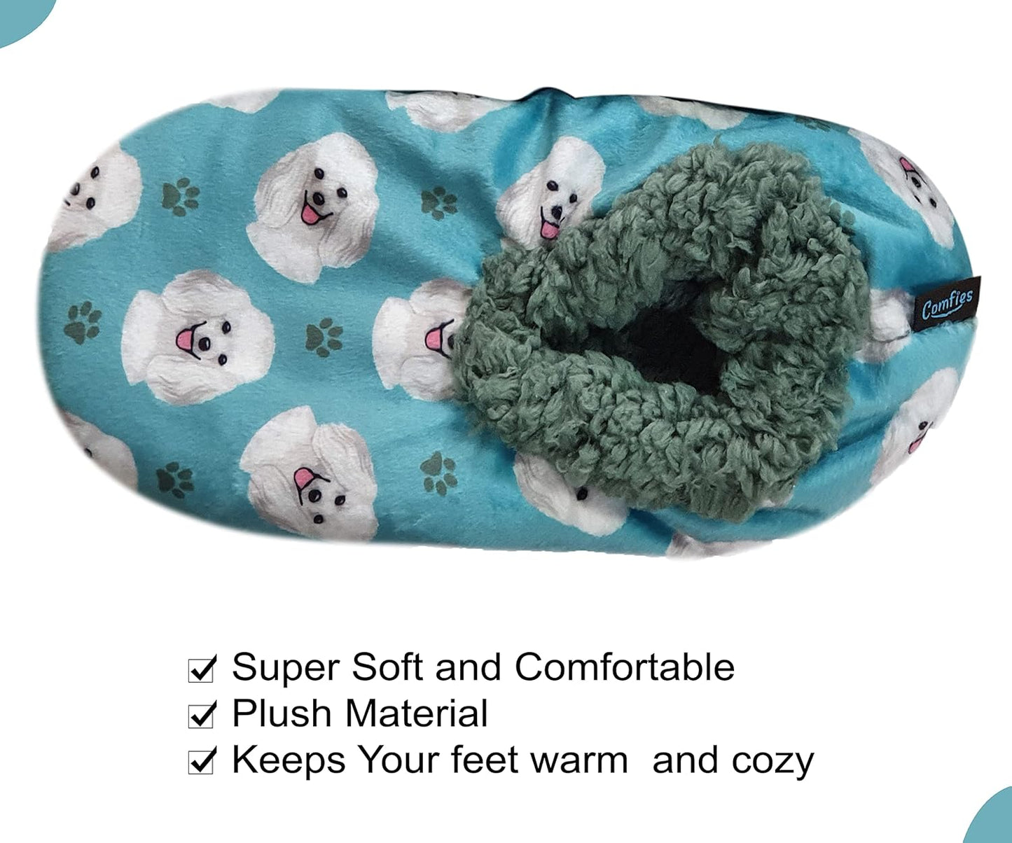 Poodle Dog Lovers Super Soft Unisex Slippers - One Size Fits Most - Cozy House Slippers - Non Skid Bottom