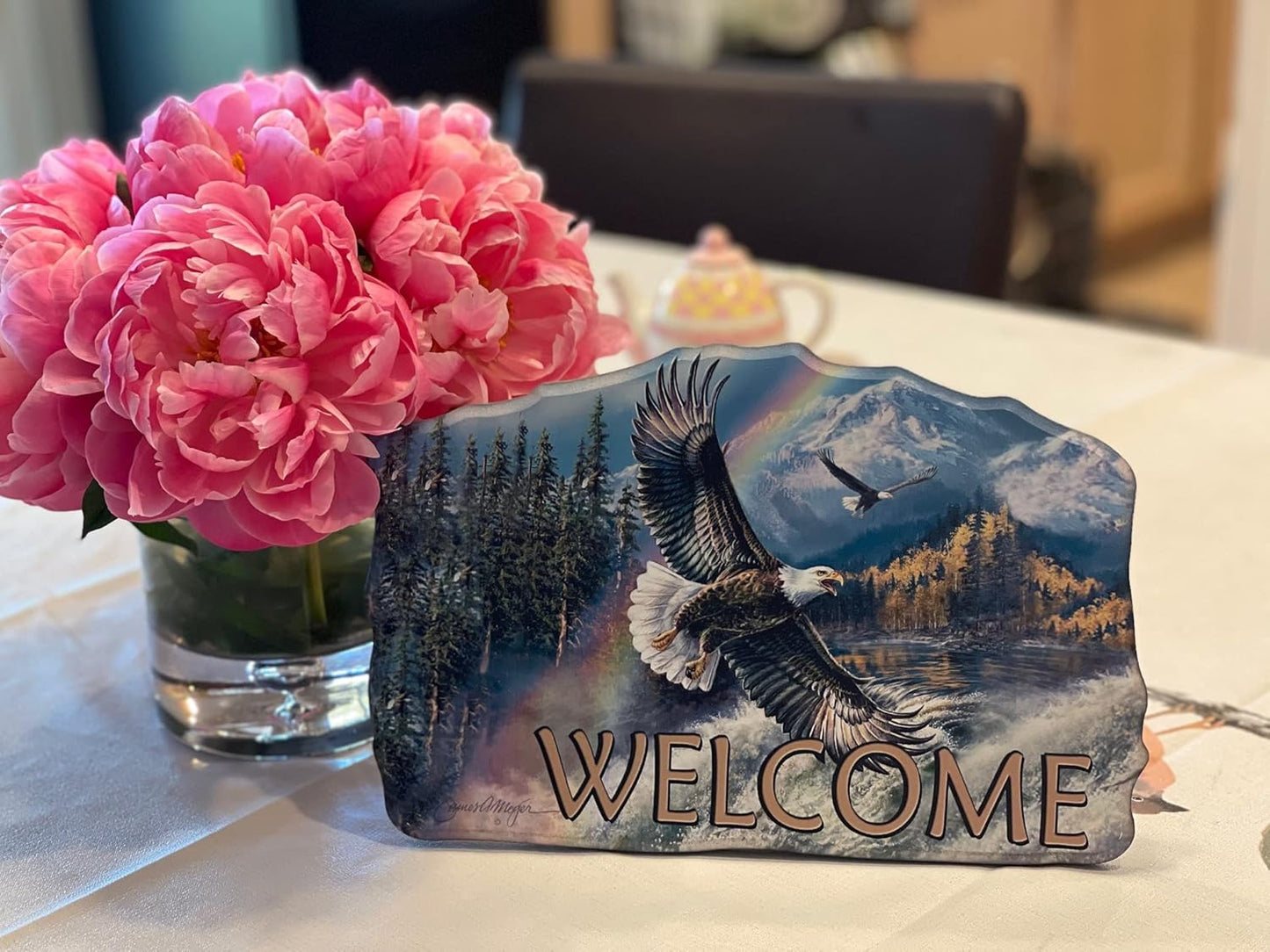 Welcome Wood Indian American Sign–Wood Sign Plaques