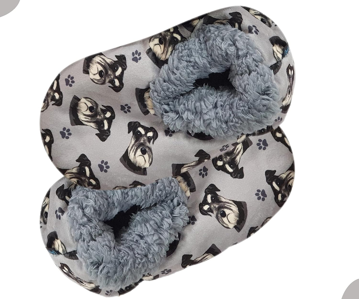 SCHNAUZER Dog Lovers Cozy ,unisex Slipper, one size fits most,Sherpa, Non skid Bottom