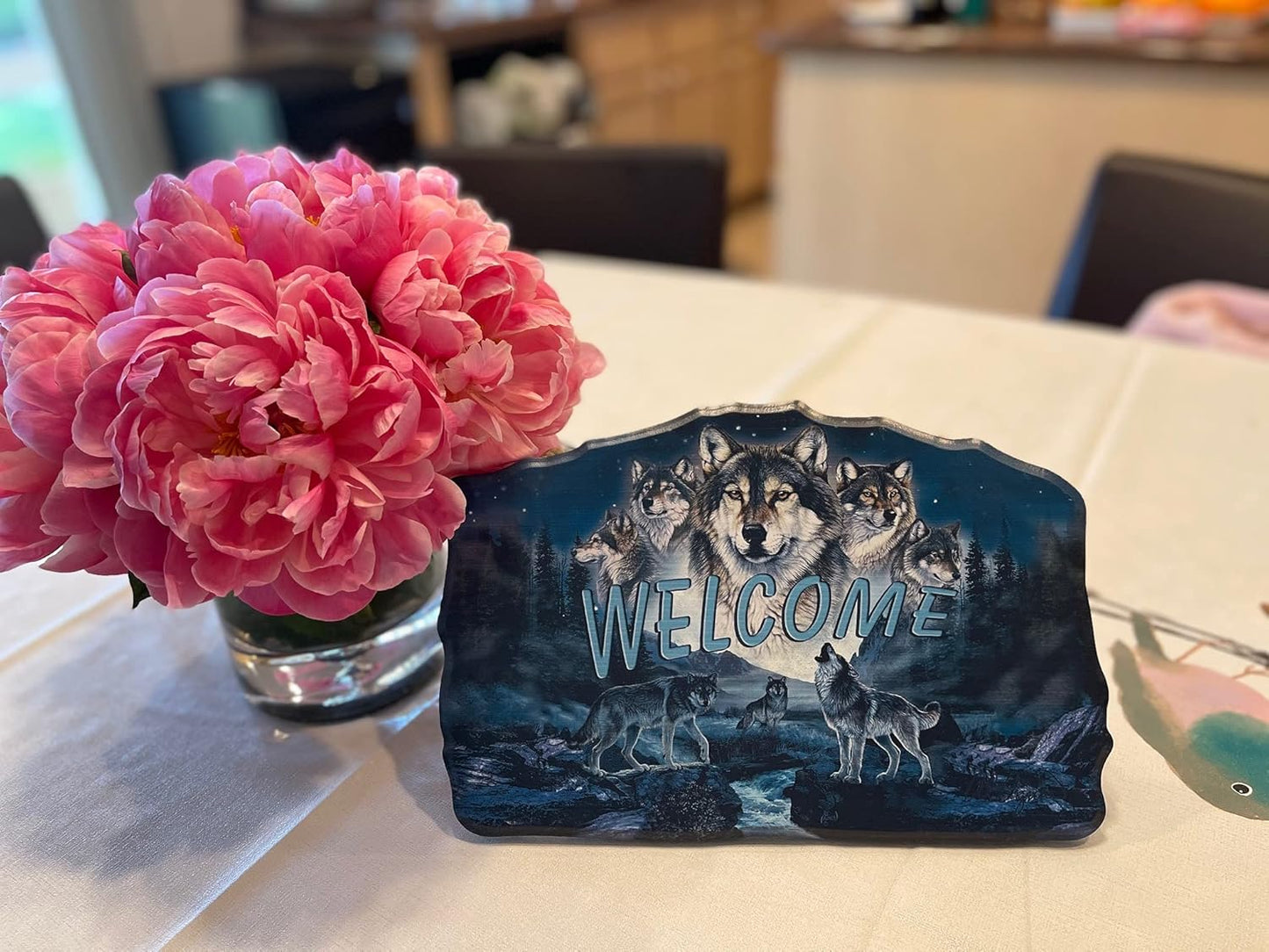 Welcome Wood Indian American Sign–Wood Sign Plaques