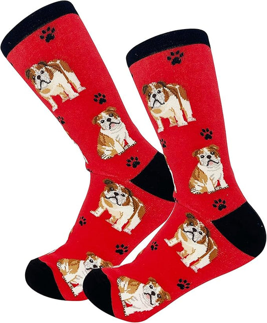 Bulldog dog lovers socks,One size fits most,Unisex, All season, Premium quality