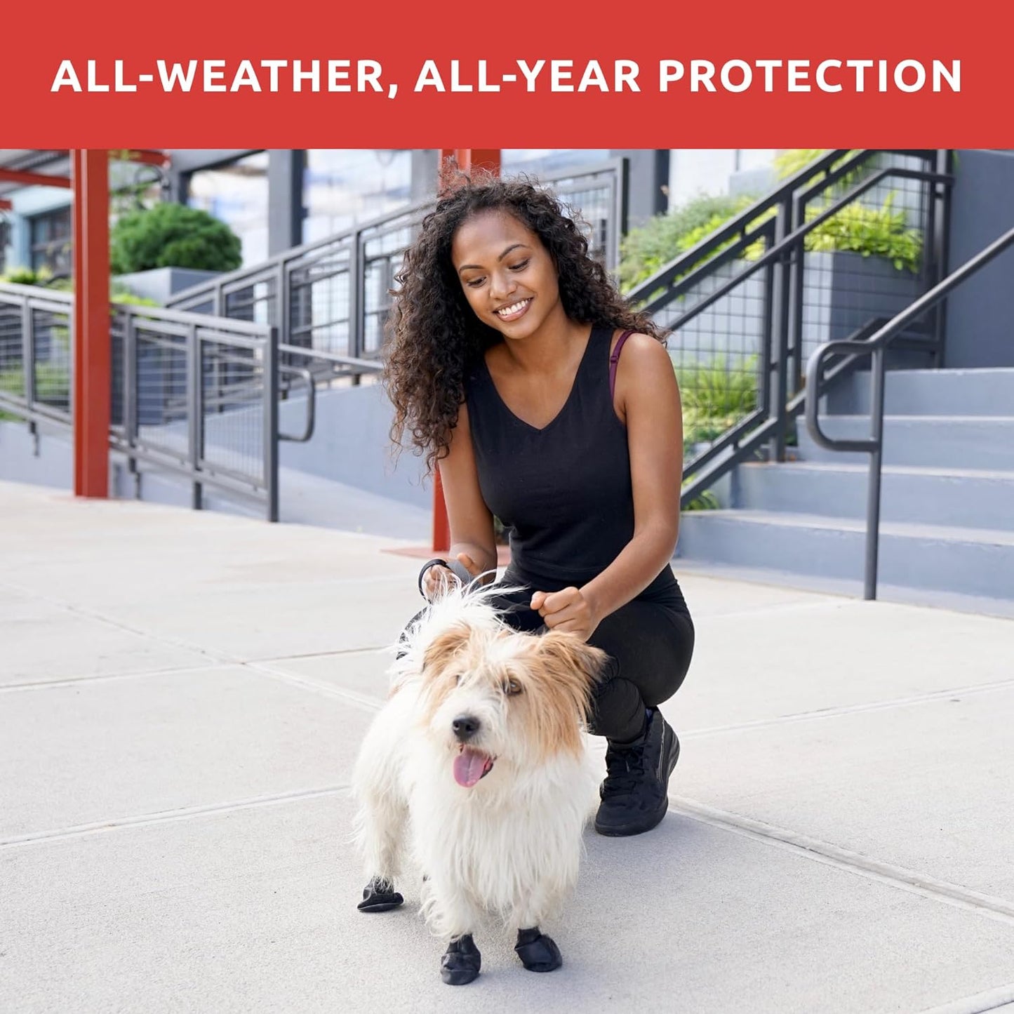 Pawz 2-Inch to 2.5-Inch Water-Proof Dog Boots, Small, Black