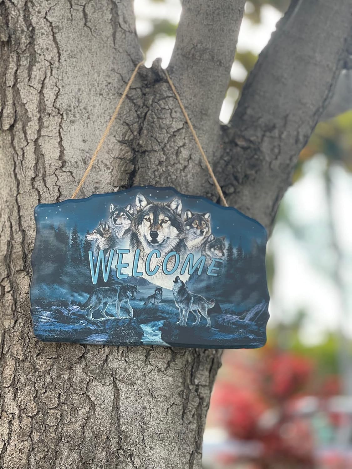 Welcome Wood Indian American Sign–Wood Sign Plaques