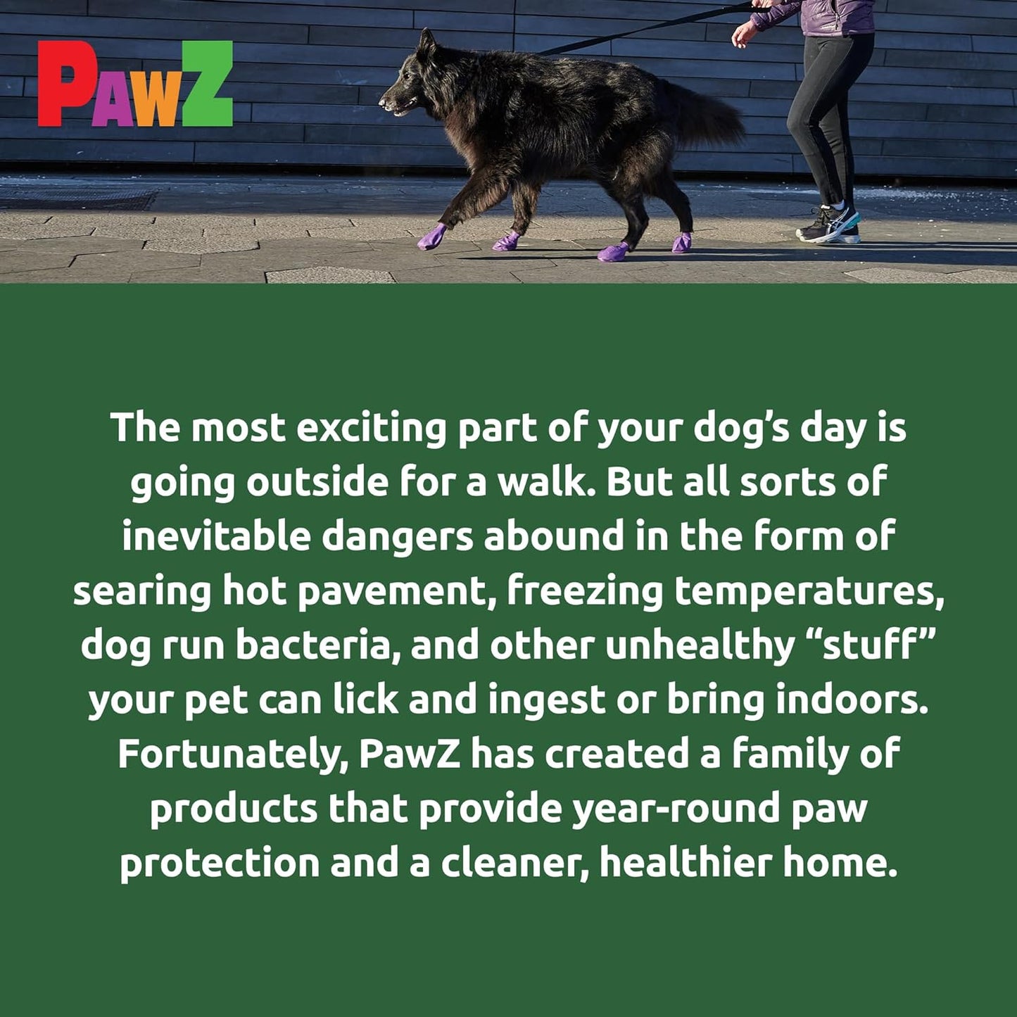 PawZ Rubber Dog Boots for Paws 4" and Up, 12 Pack - All-Weather Dog Booties for Hot Pavement, Snow, Mud, and Rain - Waterproof, Anti Slip Dog Socks - X-Large, Black