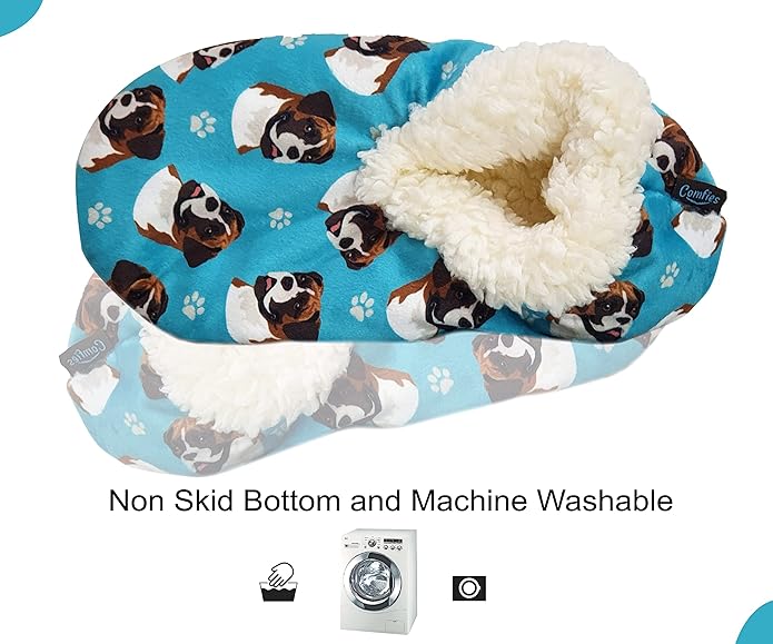 Boxer Super Soft Slippers - One Size Fits Most - Cozy House Slippers - Non Skid Bottom - perfect for Boxer gifts