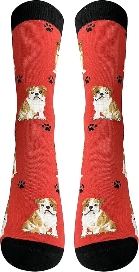 Bulldog dog lovers socks,One size fits most,Unisex, All season, Premium quality