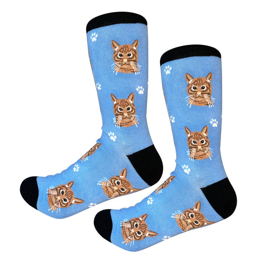 Tabby Orange Cat Lovers Socks Unisex,One size fits most, Premium Quality
