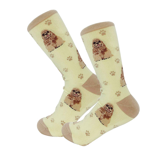 Cocker Spaniel Dog Lover Socks - All Season - One Size Fits Most - Unisex