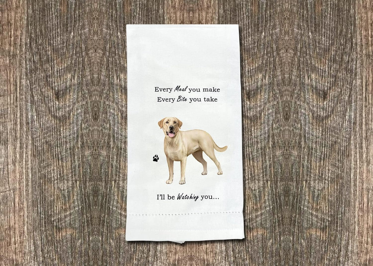 YELLOW LABRADOR Kitchen Towel Tea Towel- Soft Highly Absorbent - Reusable - Quick Drying - 100% Natural Cotton
