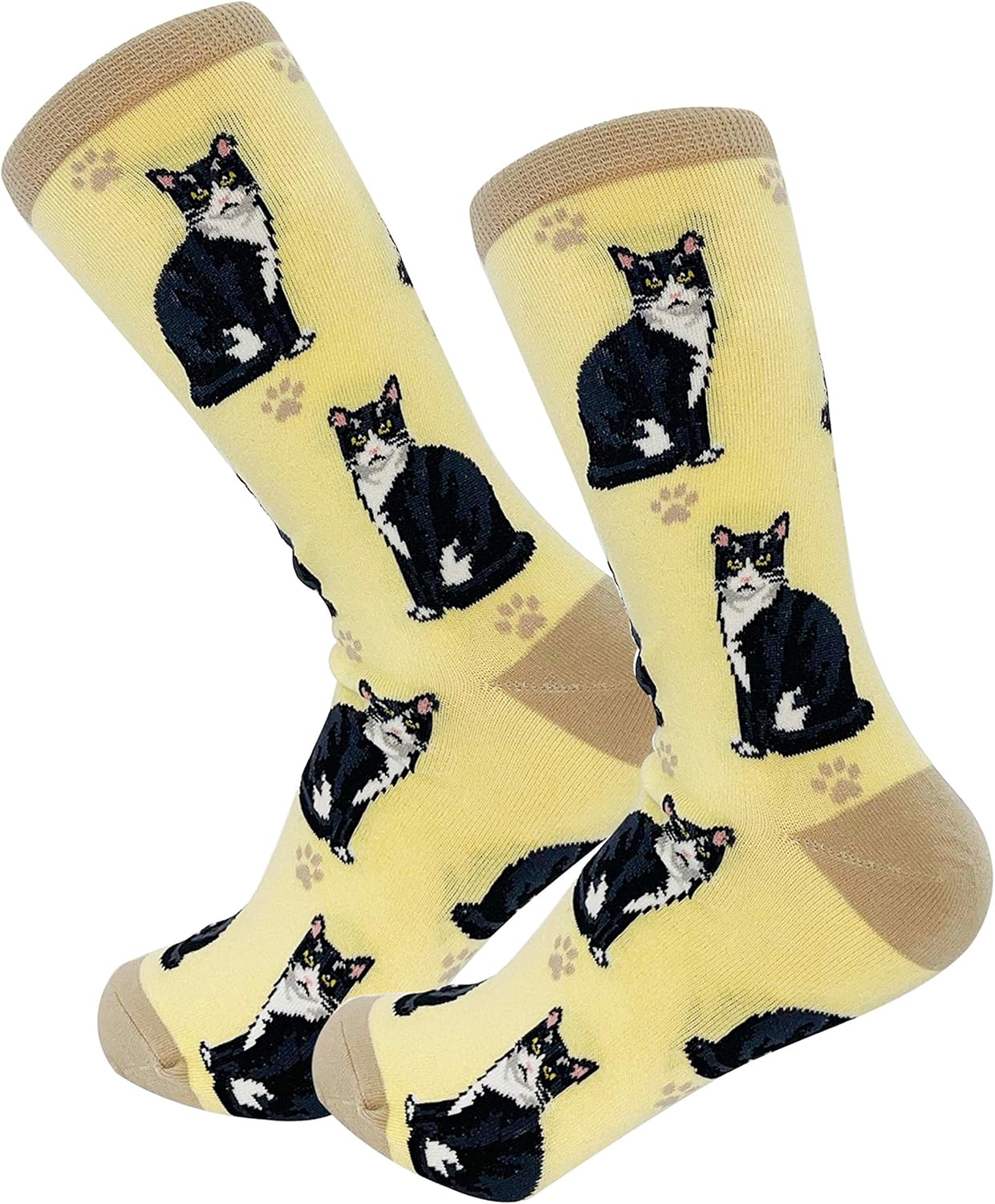 Black and White (Tuxedo) Cat Lovers Socks - All Season - One Size Fits Most - Unisex
