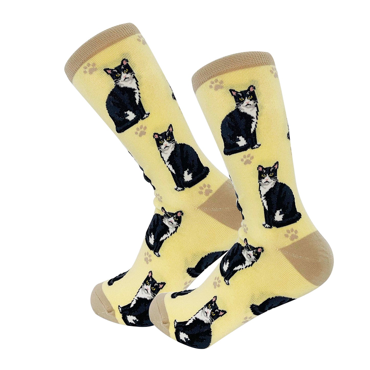 Black and White (Tuxedo) Cat Lovers Socks - All Season - One Size Fits Most - Unisex
