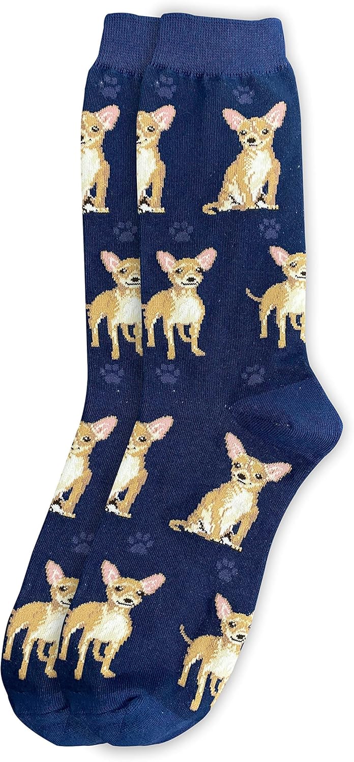 Chihuahua Tan Fawn Dog Lover Socks - All Season - One Size Fits Most – Unisex