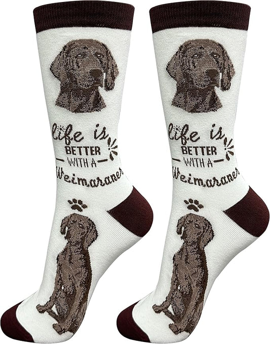 Weimaraner Dog Lovers Socks - All Season - One Size Fits Most - Unisex,Premium Quality